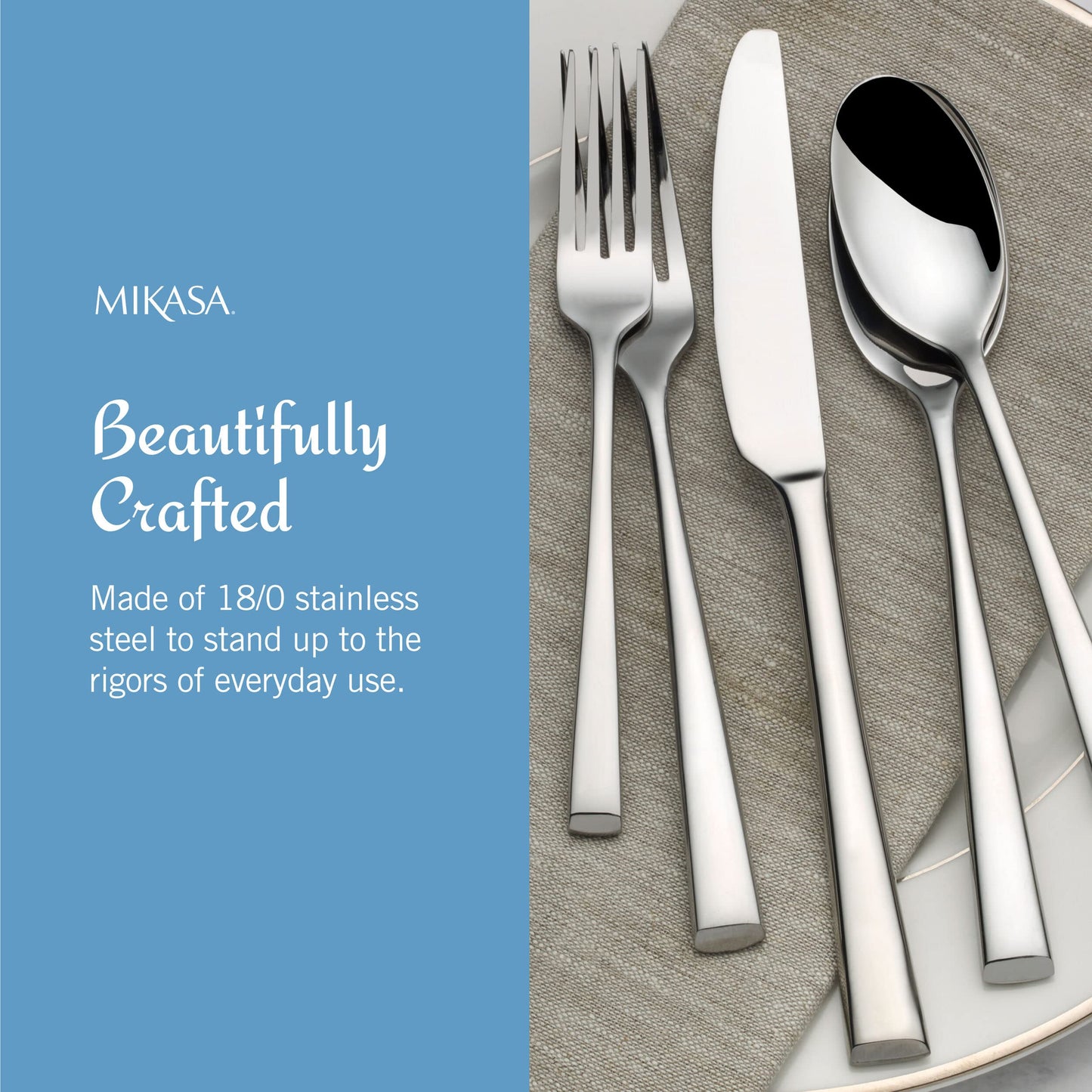 Mikasa 20-Piece Stainless Steel Flatware Set for 4