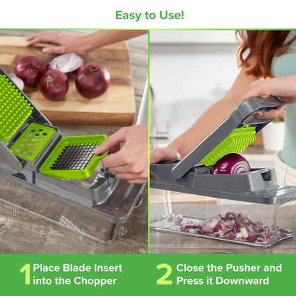 PrepNaturals 12-in-1 Vegetable Chopper with Container