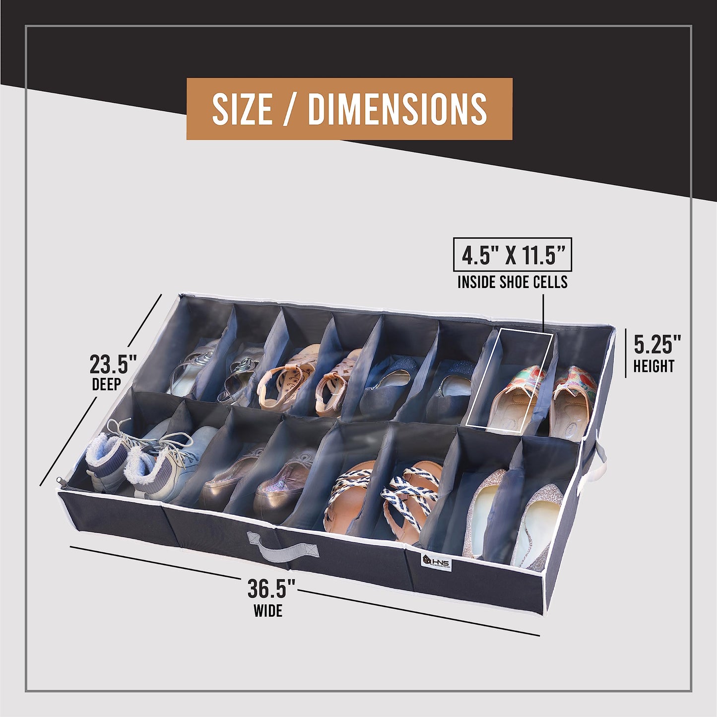 Under Bed Shoe Storage Organizer by HOLDN' STORAGE