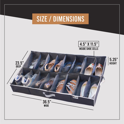 Under Bed Shoe Storage Organizer by HOLDN' STORAGE