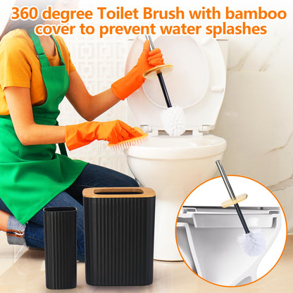 9-Piece Black Bathroom Accessories Set