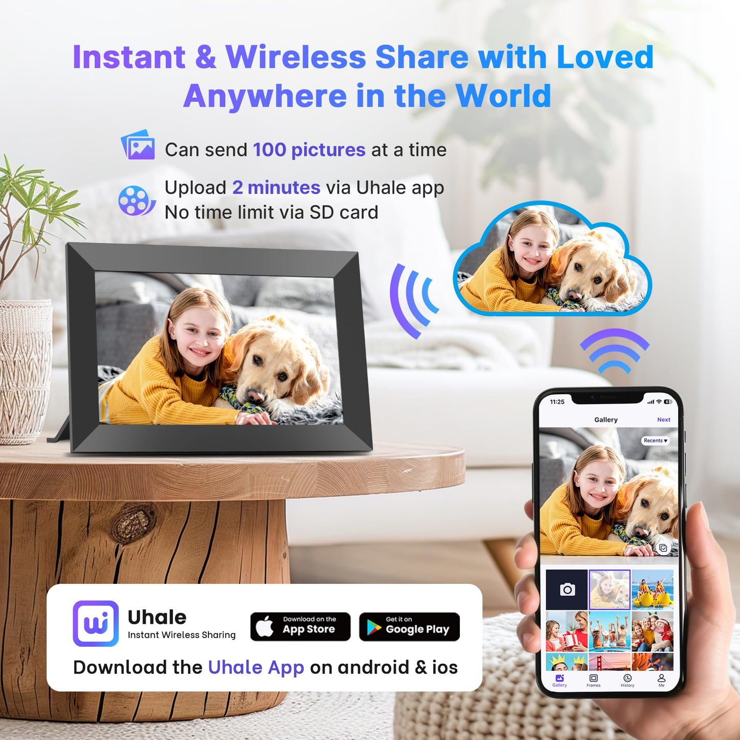 MaxAngel 10.1" WiFi Digital Photo Frame
