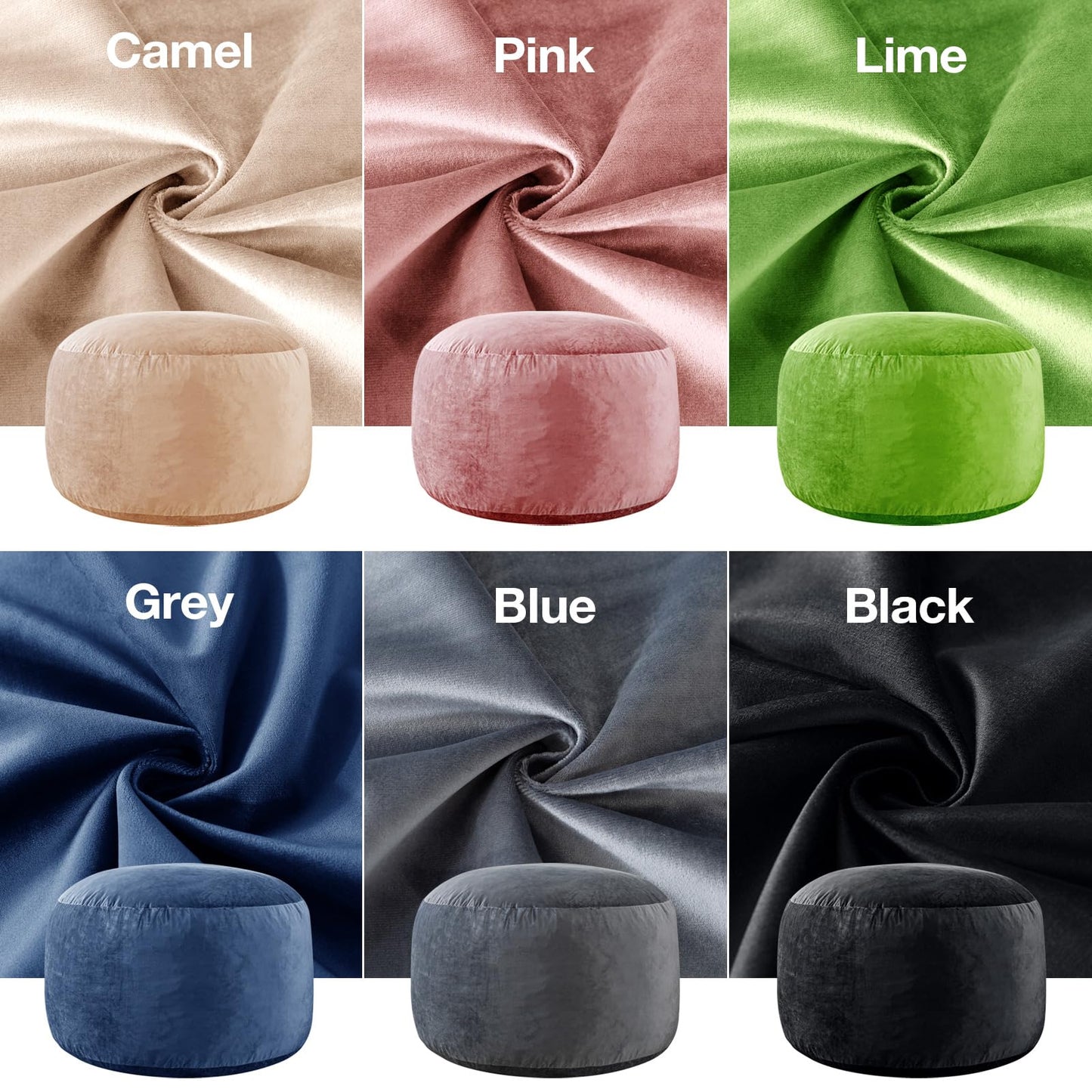 WhatsBedding 3 ft Bean Bag Chairs for Adults/Teens with Filling, Medium Bean Bag Sofa with Memory Foam, Furniture Bag with Soft Dutch Velvet Cover, Dark Gray, 3 Foot
