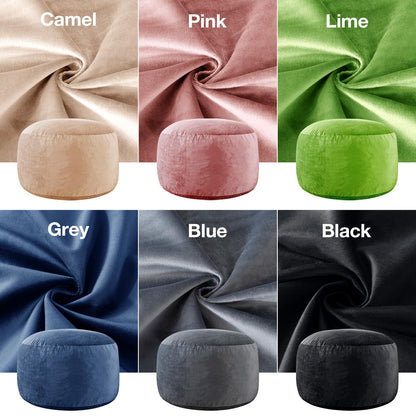 WhatsBedding 3 ft Bean Bag Chairs for Adults/Teens with Filling, Medium Bean Bag Sofa with Memory Foam, Furniture Bag with Soft Dutch Velvet Cover, Dark Gray, 3 Foot