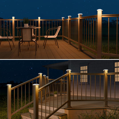VOLISUN Solar Fence Post Lights - 12 Pack