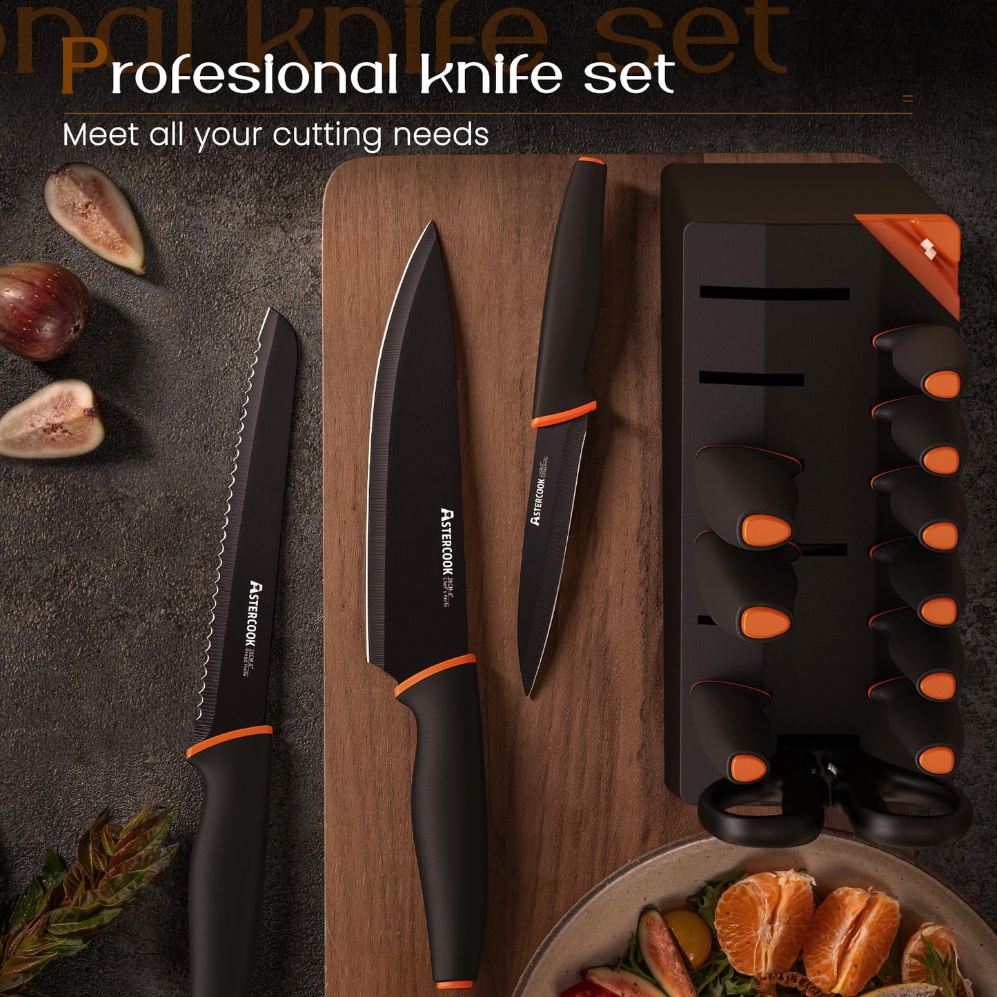 15-Piece Astercook Dishwasher Safe Knife Set