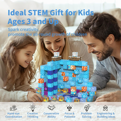 120PCS Magnetic Building Blocks Set for Kids