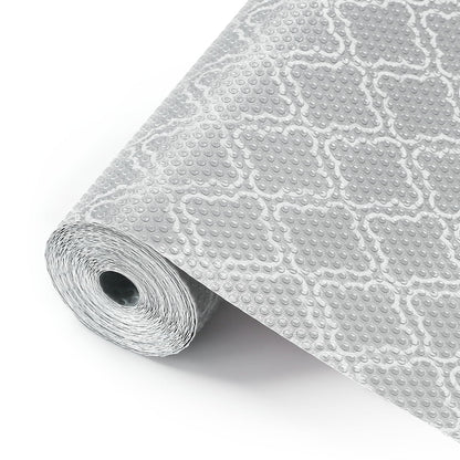 Cooyes Shelf Liner, Non-Slip Cabinet Liner, Washable Oil-Proof for Kitchen Cabinet with Modern Pattern, Durable EVA Shelves, Refrigerator, Storage, Desks, Pantry, Non Adhesive Drawers