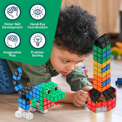 500-Piece Beblox Building Blocks Set for Kids