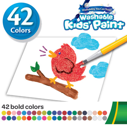 Crayola Washable Paint Set for Kids, 42 Ct.