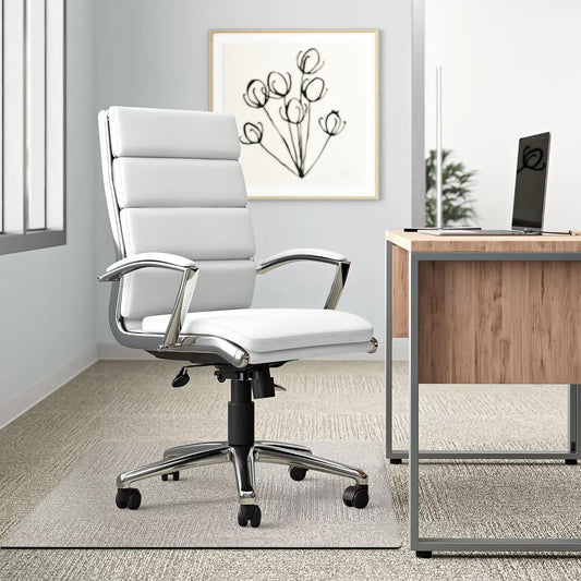 MIRUO Office Chair Mat for Carpet Desk Chair Mat Tempered Glass Floor Mat for Office Chair On Carpet Mat for Office Chair On Carpet (36" x 36" x 1/6", Transparent) (A-GE10018-USAM021)