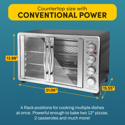 47.5Qt Elite Gourmet Convection Oven with Racks