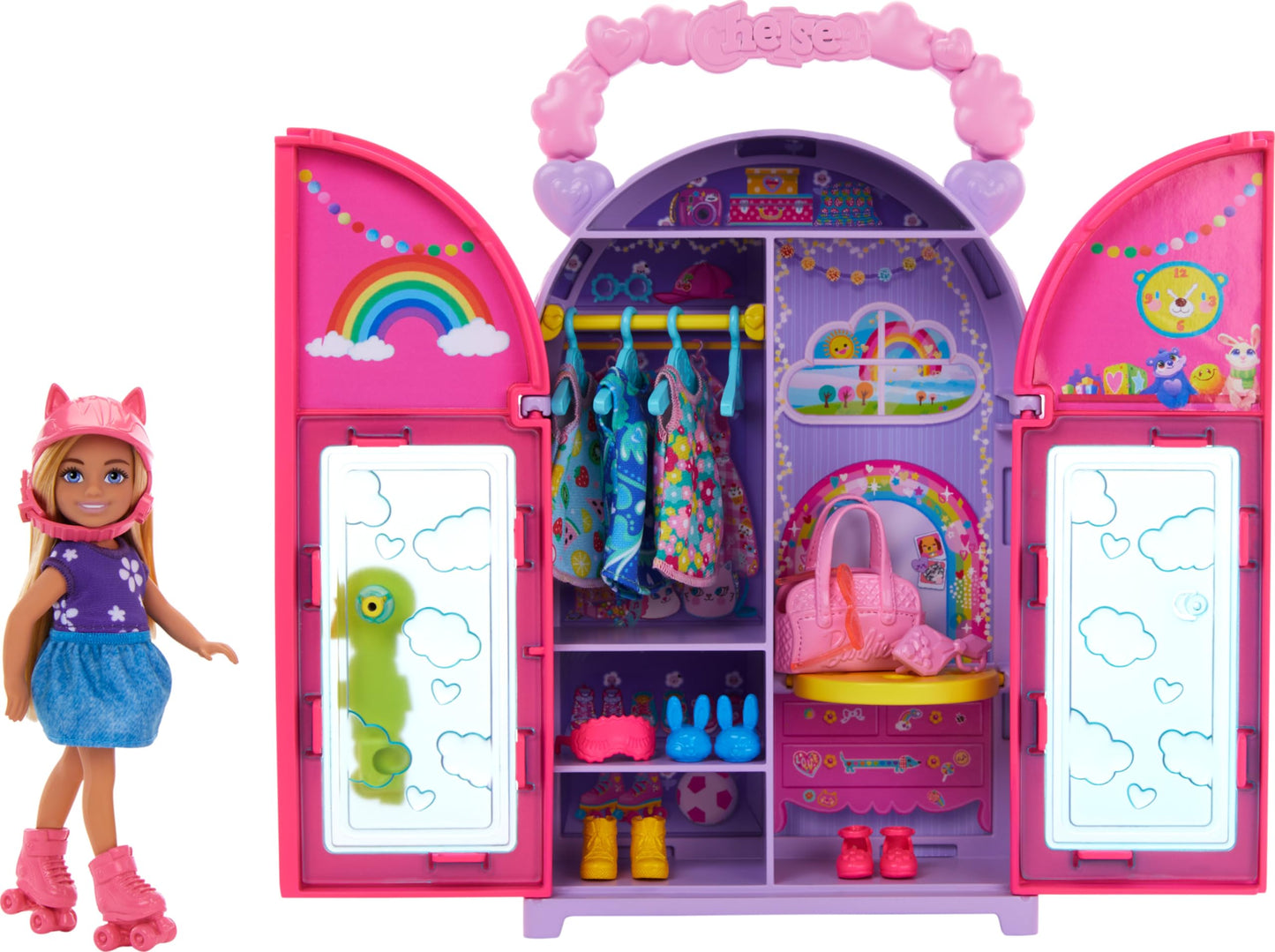 Barbie Chelsea Doll & Closet Playset with 15 Pieces