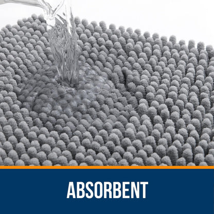 OLANLY Absorbent Chenille Bath Rugs, Quick Dry