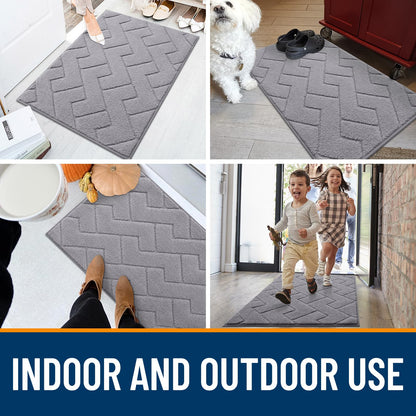 Indoor Door Mat, Dirt Resistant, Non-Slip Rubber