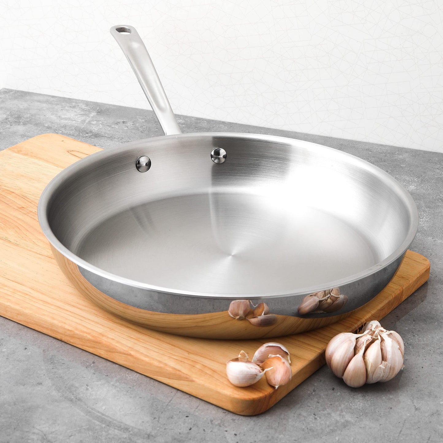 12" Tri-Ply Stainless Steel Fry Pan