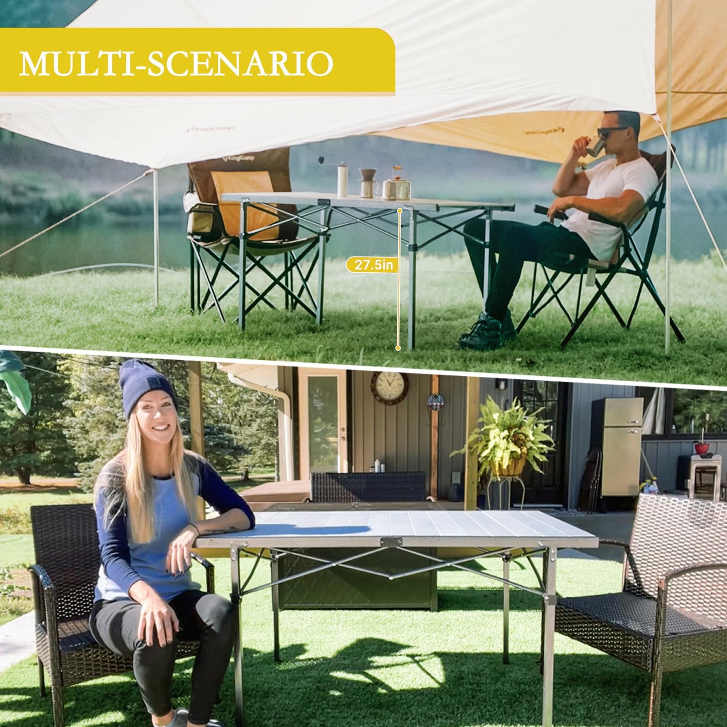 Portable Camping Table for 4-6 People