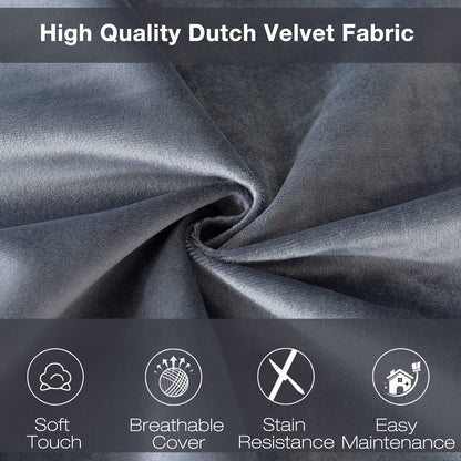 WhatsBedding 3 ft Bean Bag Chairs for Adults/Teens with Filling, Medium Bean Bag Sofa with Memory Foam, Furniture Bag with Soft Dutch Velvet Cover, Dark Gray, 3 Foot