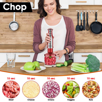 Blackcow 6-Speed Handheld Immersion Blender Set