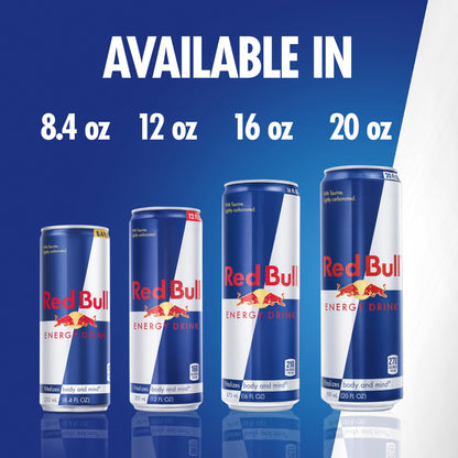 12 Pack Red Bull Energy Drink with Caffeine, 16 Fl Oz