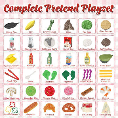 Play Food Set for Kids Kitchen Fun