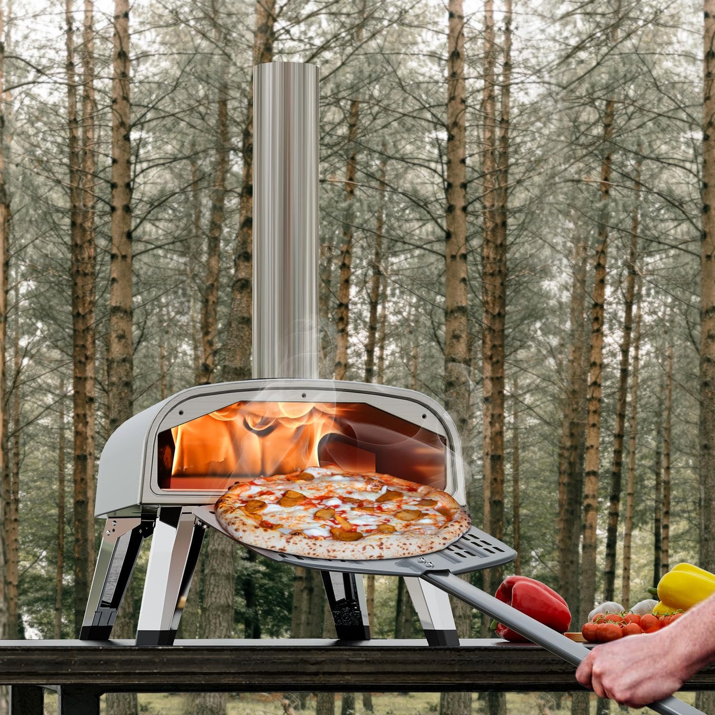 Portable Stainless Steel Wood Fired Pizza Oven