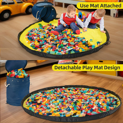 Toy Storage Basket with Play Mat for Kids