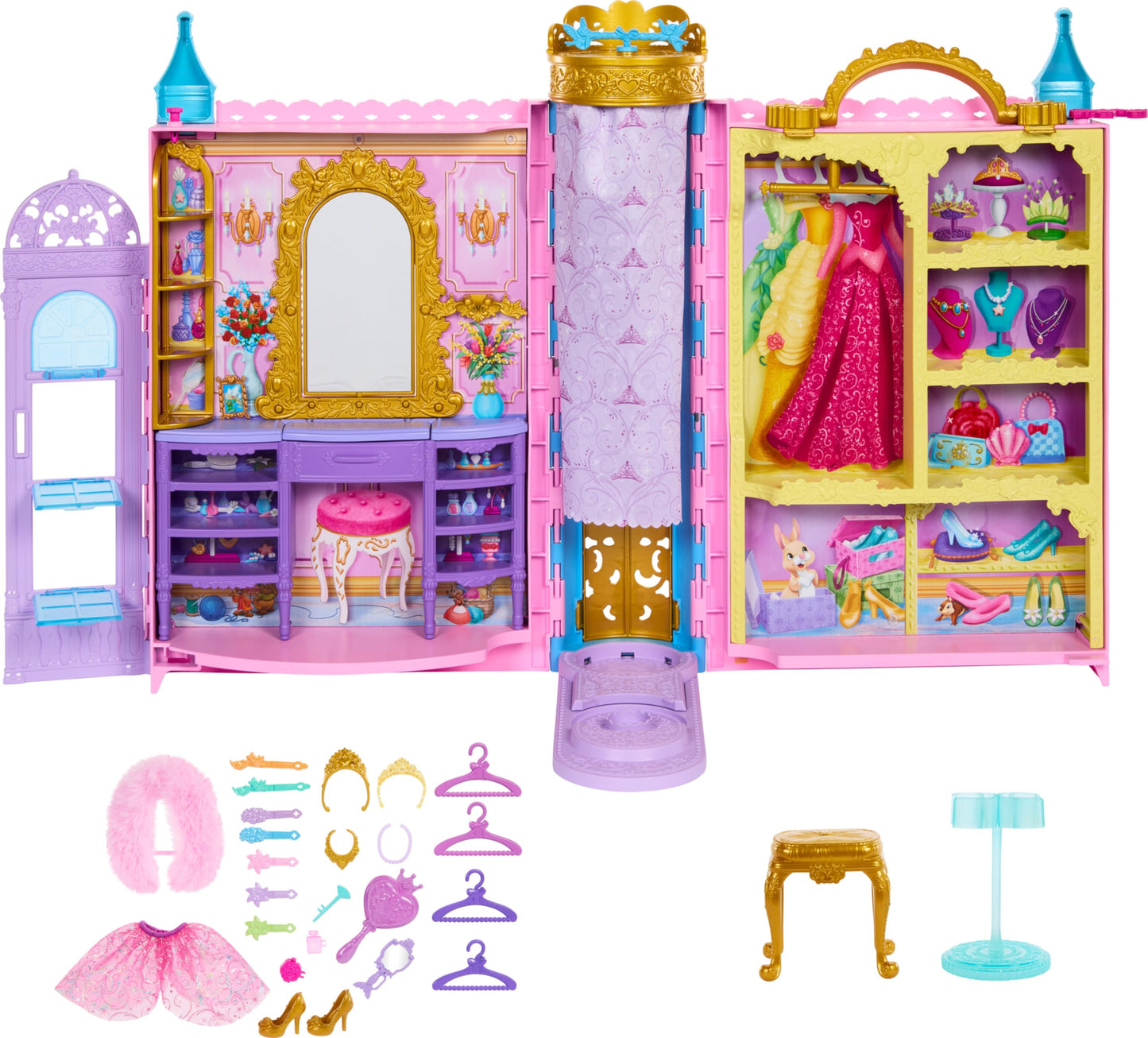 Disney Princess Closet Playset with 25 Accessories
