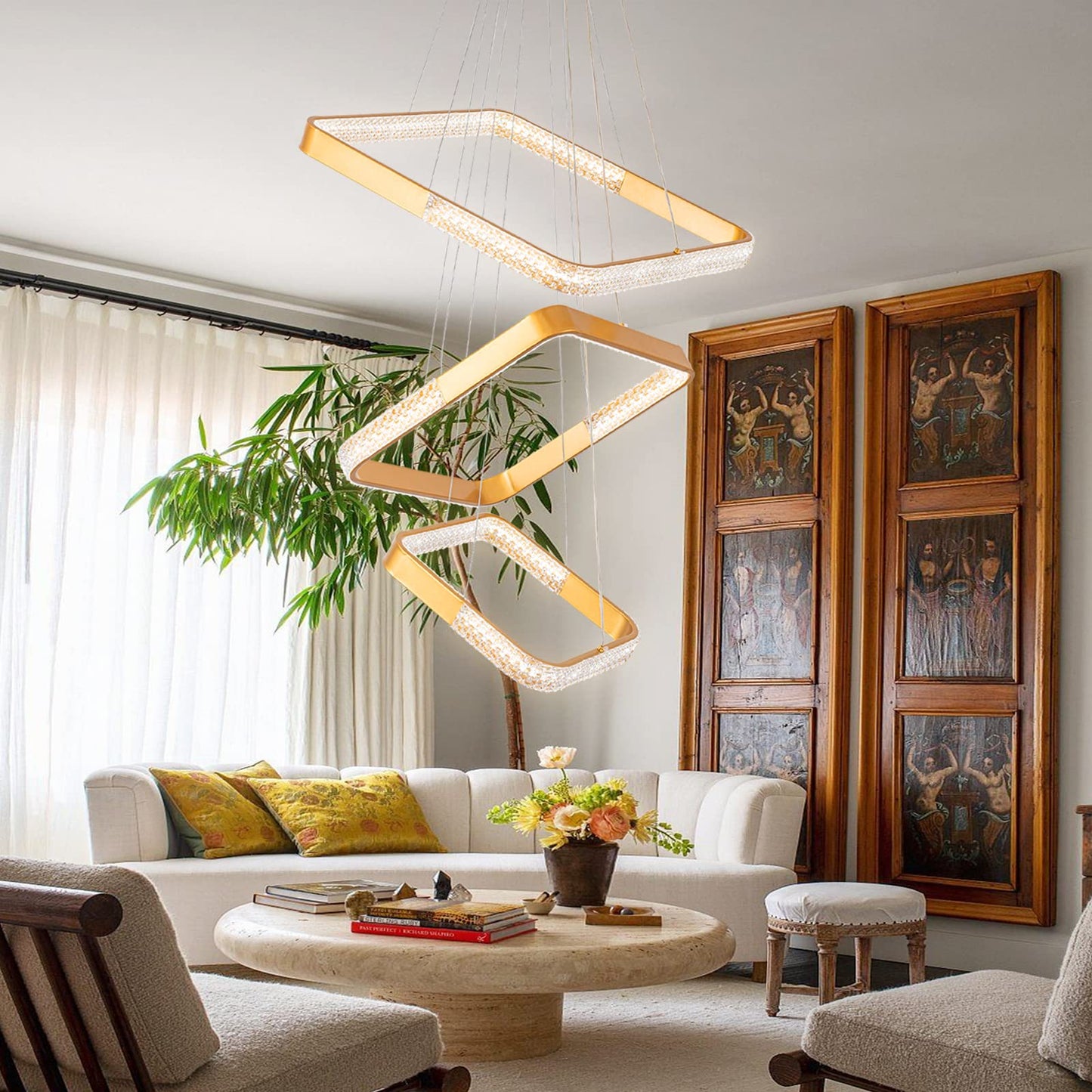 Smart Dimmable LED Chandelier by ADXEICE