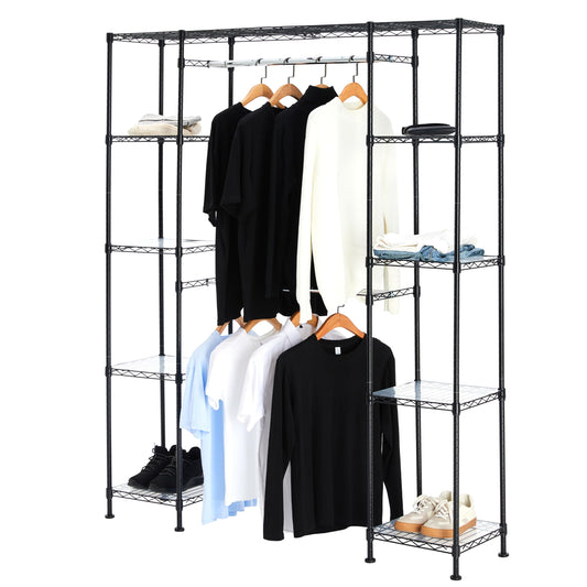 Adjustable Metal Closet Organizer Rack by Amazon Basics