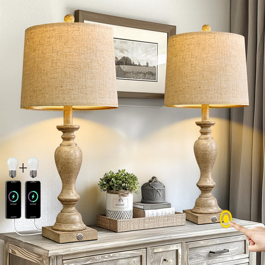 Touch Control Dimmable Table Lamp Set of 2