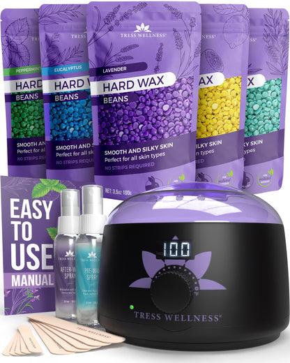 Tress Wellness Brazilian Waxing Kit for Sensitive Skin