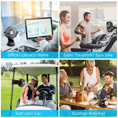 SkyGenius Rechargeable Clip-On Stroller Fan