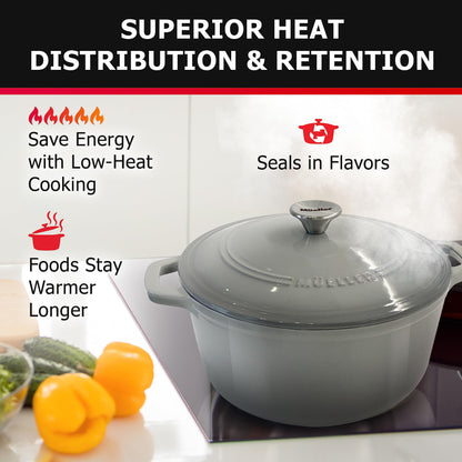 Mueller 6 Quart Enameled Cast Iron Dutch Oven