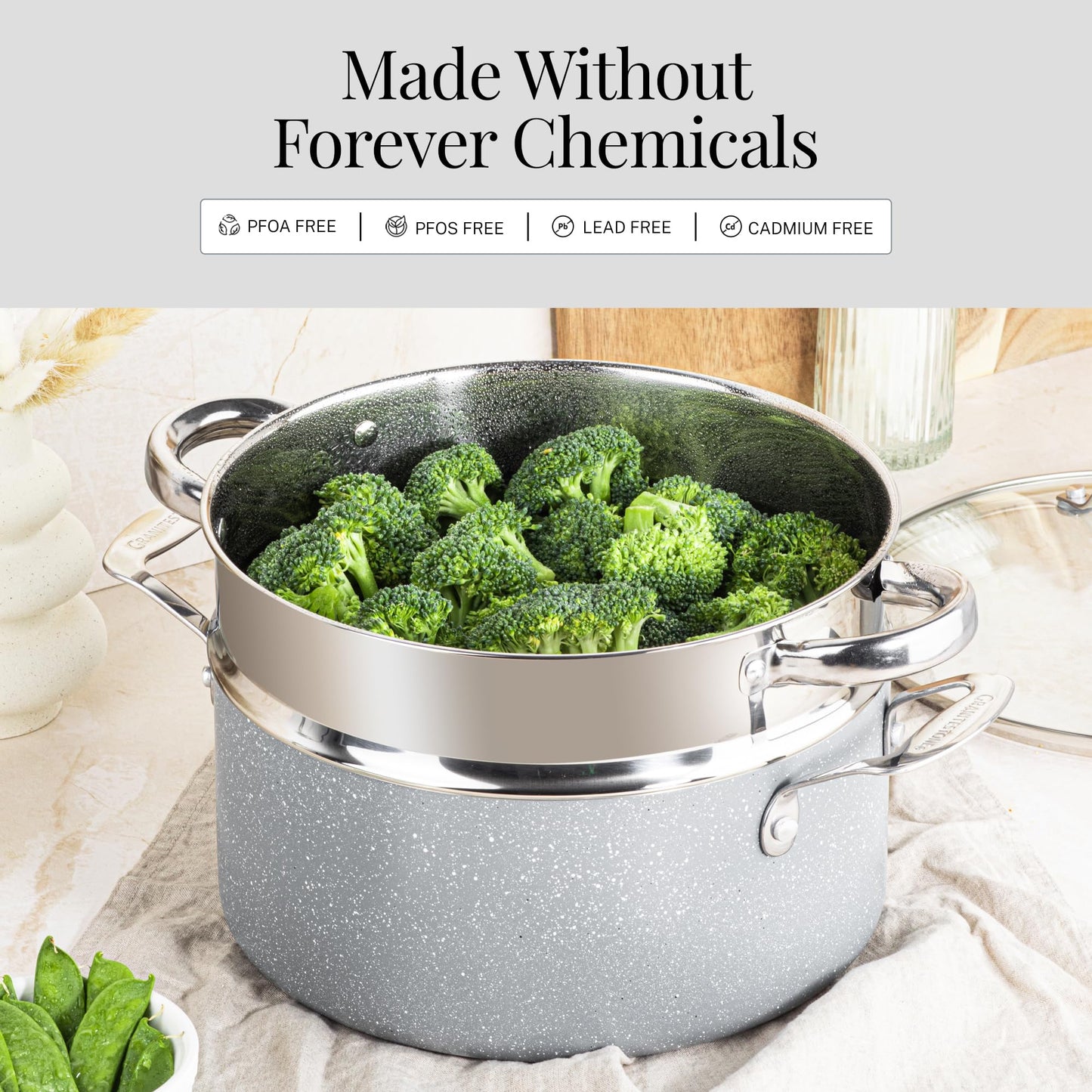 20 Pc Granitestone Nonstick Cookware Set with Utensils