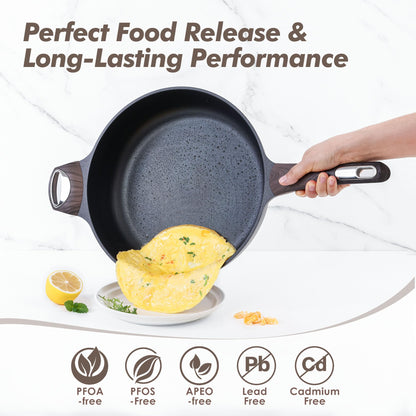 10.5 Inch SENSARTE Nonstick Frying Pan with Lid