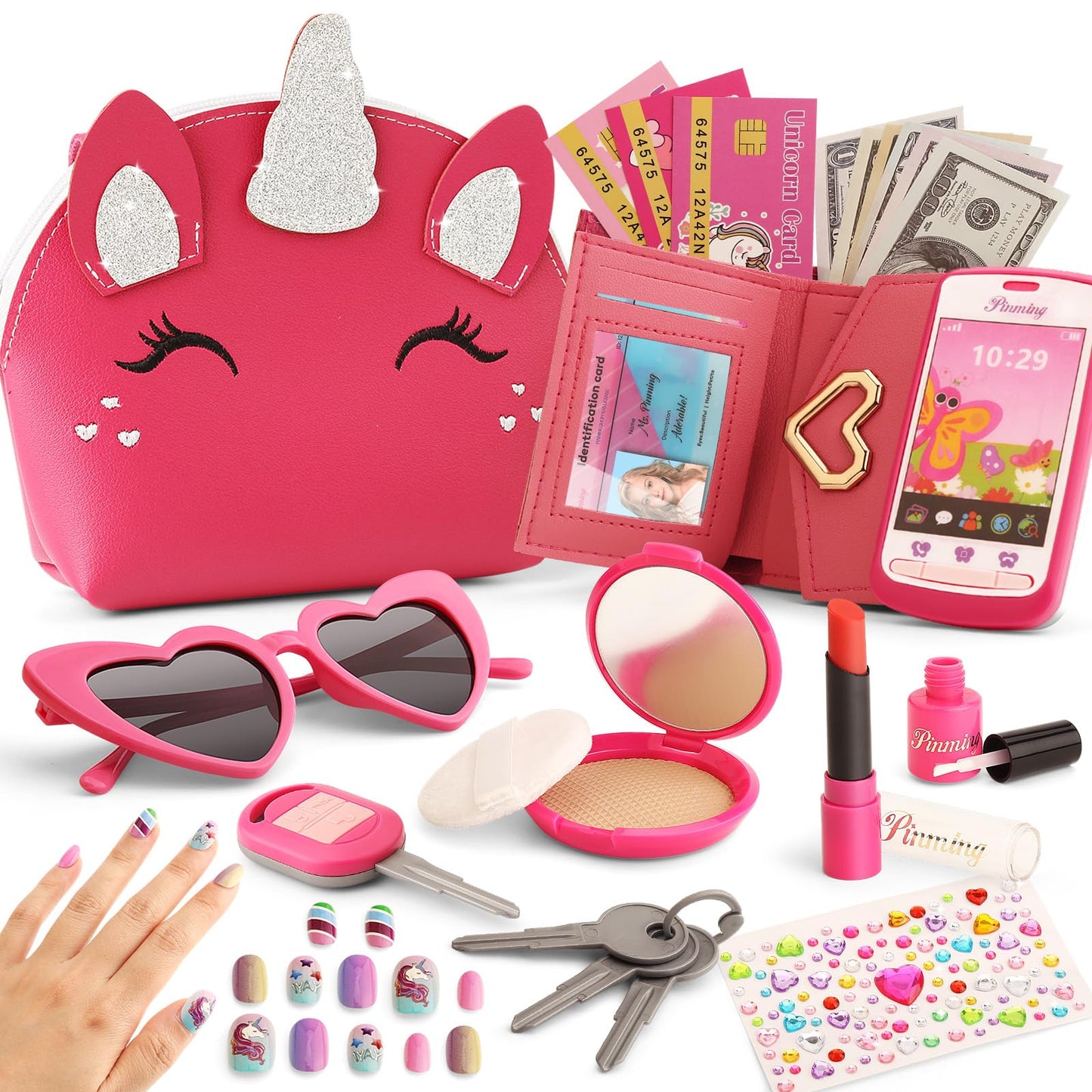 Toddler Unicorn Purse with Makeup Kit Set