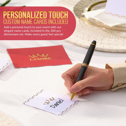 Gold Plastic Plates and Napkins for 25 Guests