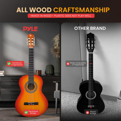 Pyle 3/4 Acoustic Guitar Kit for Kids & Adults