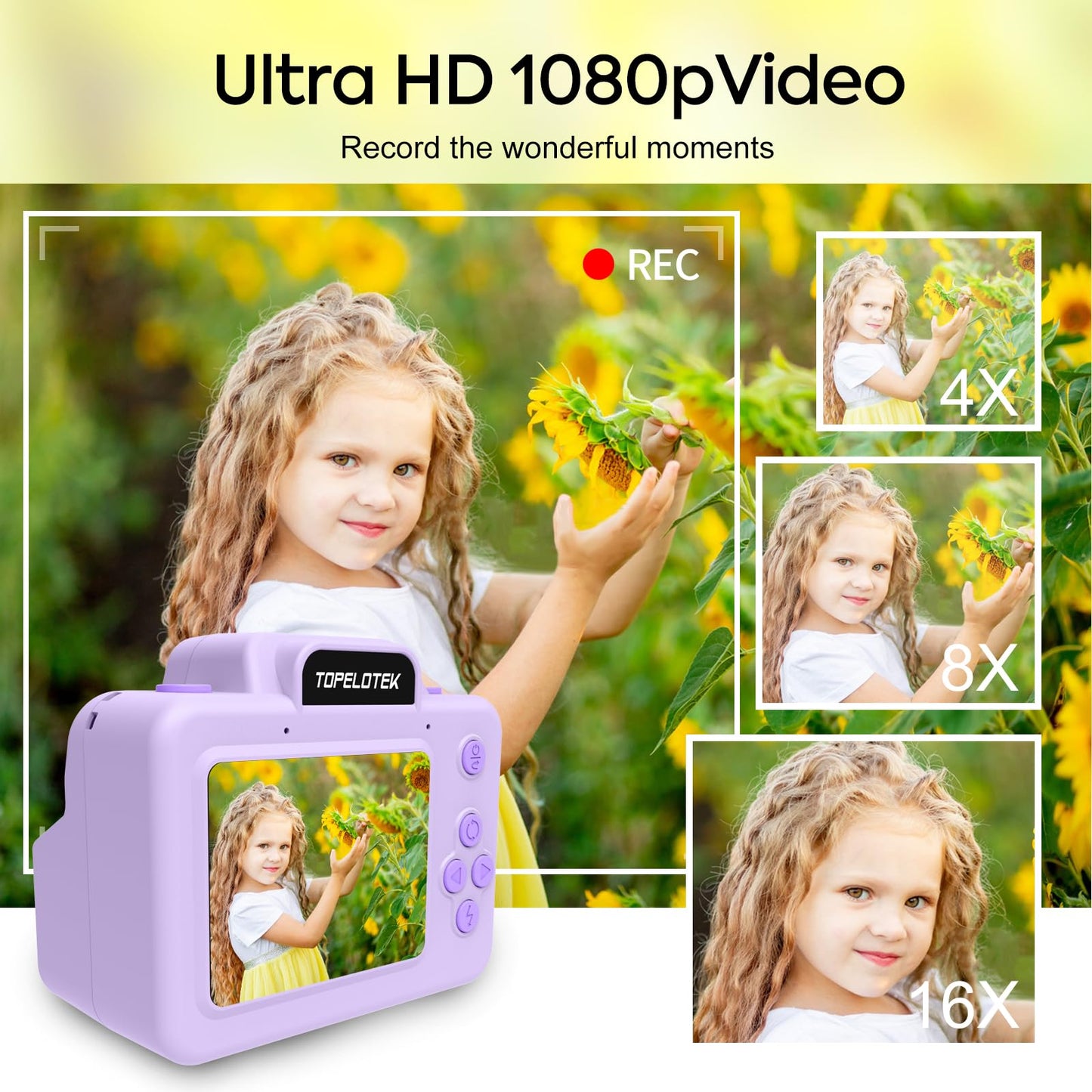 Kids Camera Instant Print Photos, Instant Print Camera for Kids Instant Camera Print Pictures Instantly, Toy Camera Instant Print Toddler Camera for Girls Boys 3 4 5 6 7 8 9 10 11 12 Years(Purple)