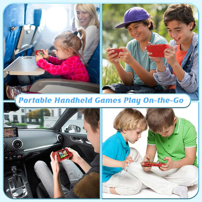 GAMPLAE Retro Handheld Games for Kids, Handheld Game Console Support TV Output, 3.0'' Large Screen Built-in 258 HD Classic Educational Games Retro Video Game Console Birthday for Boys Girls