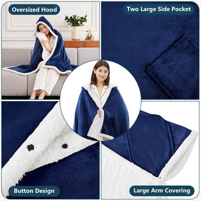 Heated Electric Blanket Shawl with 10 Settings