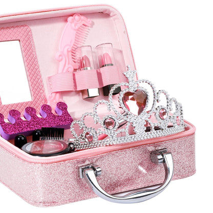 Ci Vetch Kids Makeup Kit for Girl, Pretend Makeup for Toddlers Kids, Washable Non Toxic Make Up with Cosmetic Bag for Girls, Pretend Play Toy Makeup Set Gift for Little Girls Age 3 4 5 6 7 8 Years Old