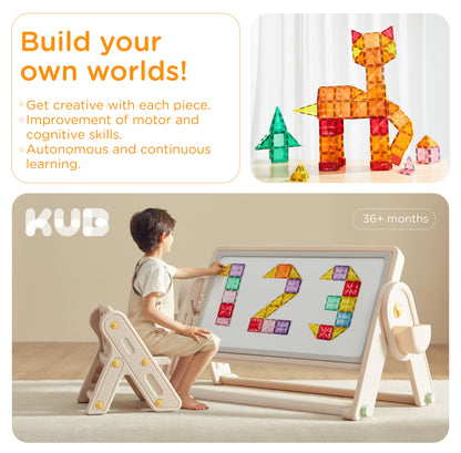 Magnetic Building Tiles Set for Kids 3D