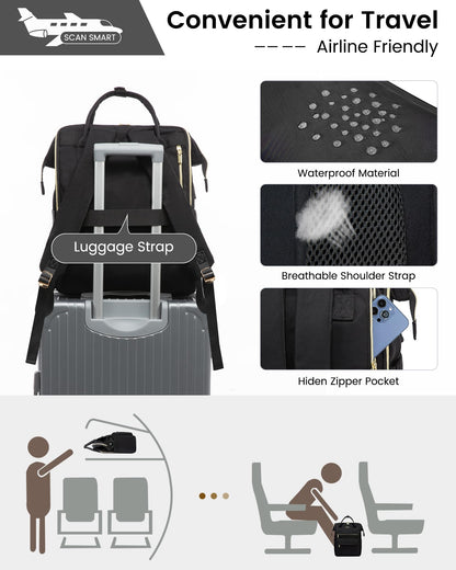 LOVEVOOK Waterproof Laptop Backpack with USB Port