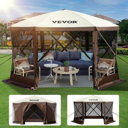 VEVOR 12x12ft Pop-up Camping Gazebo Tent