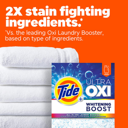 Tide Ultra Oxi Whitening Boost, All in One Laundry Booster, Color Safe Whitening, Stain and Odor Fighter, 66 Loads, 57 oz