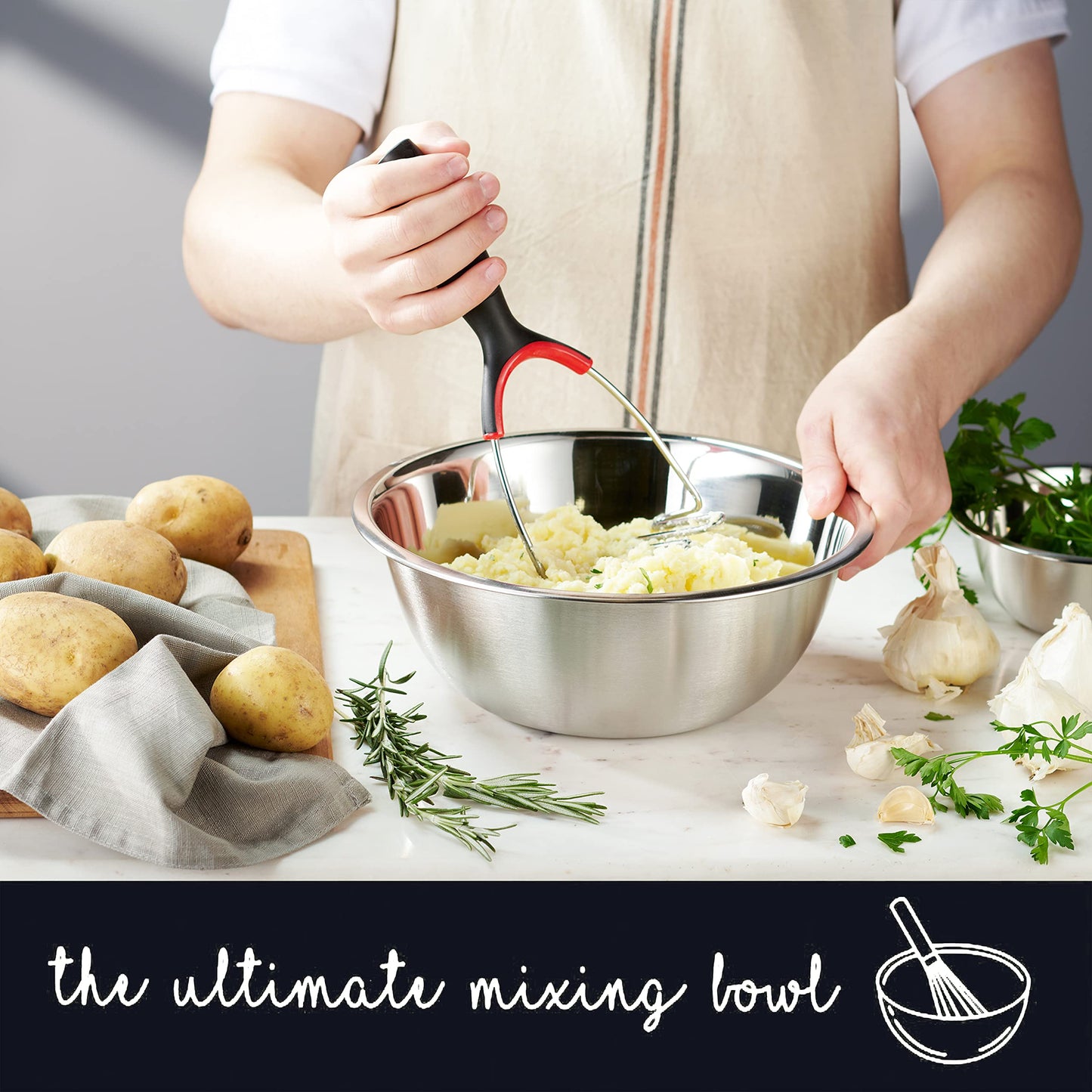10-Piece Stainless Steel Mixing Bowl Set