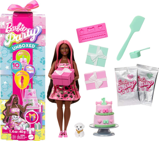 Barbie Birthday Doll Set with 10 Surprises