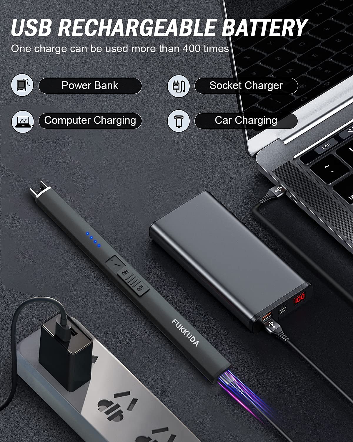 Electric Candle Lighter - USB Rechargeable & Windproof